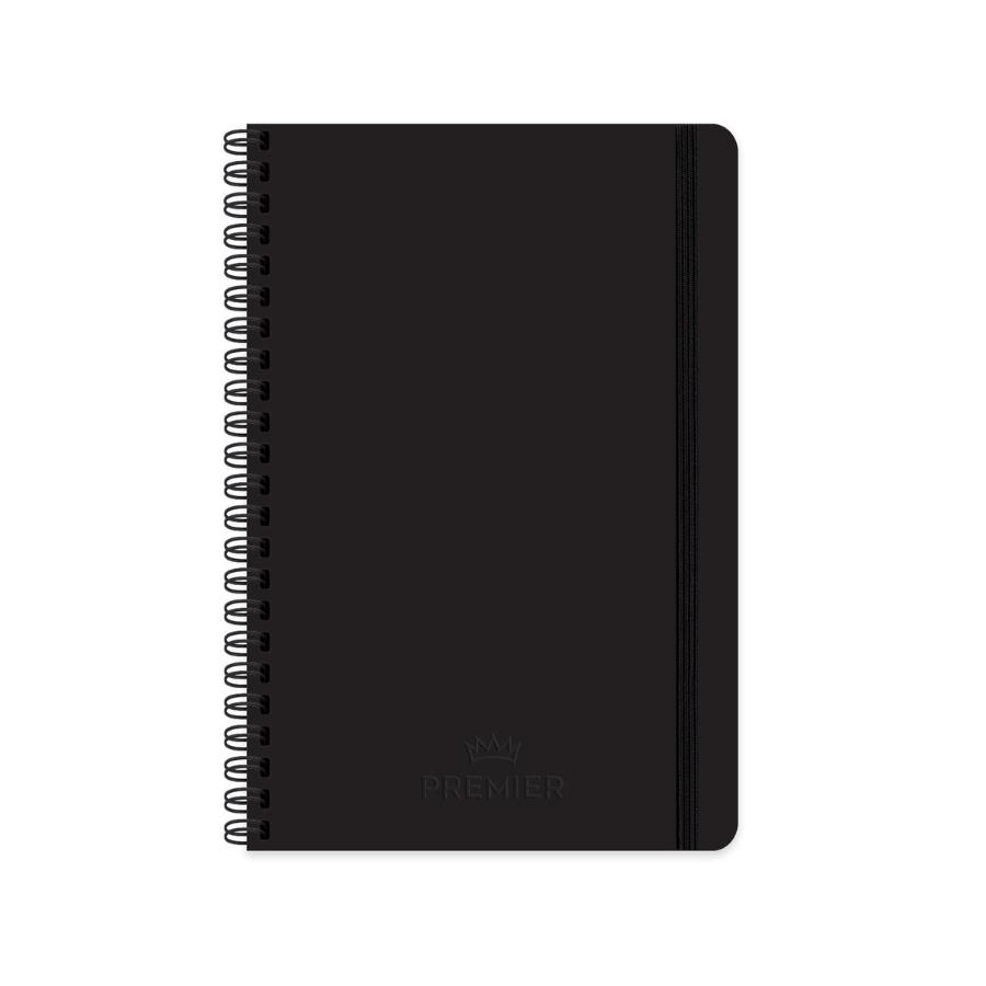Keskin 17X24 100yp Çizgili Spiralli Premier Defter Siyah