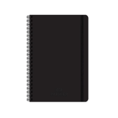 Keskin 17X24 100yp Çizgili Spiralli Premier Defter Siyah