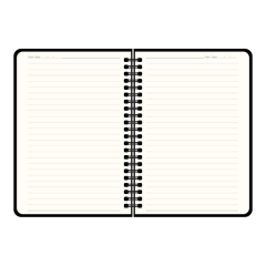 Keskin 17X24 100yp Çizgili Spiralli Premier Defter Siyah
