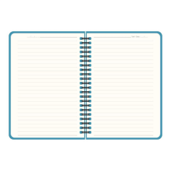 Keskin 17X24 100yp Çizgili Spiralli Premier Defter Mavi