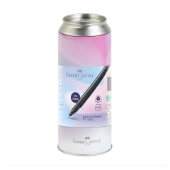 Faber Castell Grip Finepen İnce Uçlu Kalem 15 Renk Tin Metal Kalemlikli Set