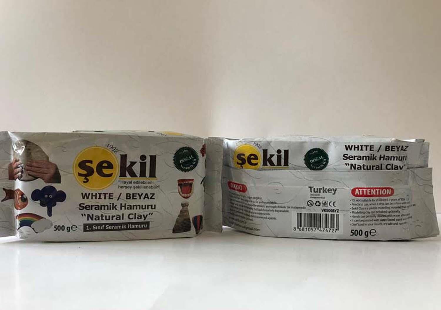 Şekil Seramik Hamuru 500G Beyaz