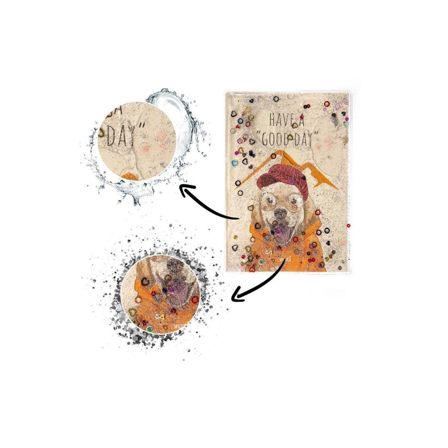 Vuki Sulu Kapaklı A5 Defter Köpek