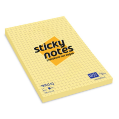 Kraf Yapışkanlı Not Kağıdı 100x152 Sarı Kareli