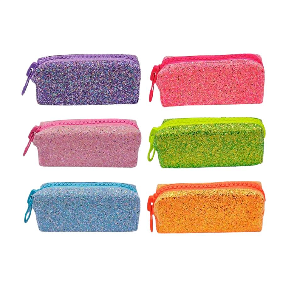 Unicus Big Zip Swarovski Taşlı Pastel Kalem Kalemlik