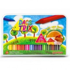 Alpino Dacstrix Üçgen Mum Boya 12 Renk Plastik Çantalı