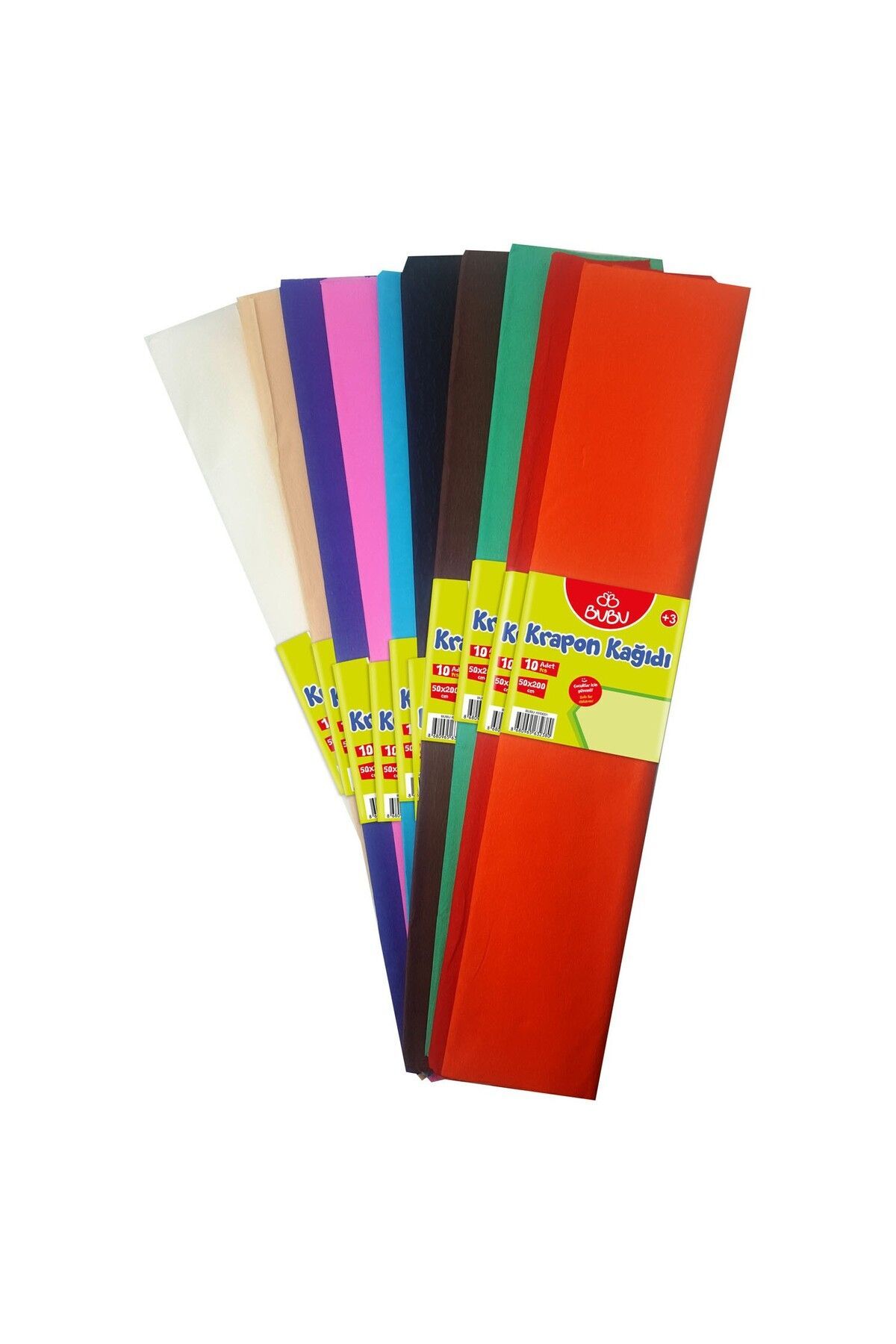 BU-BU Krapon Kağıdı Karışık 10lu KR0001