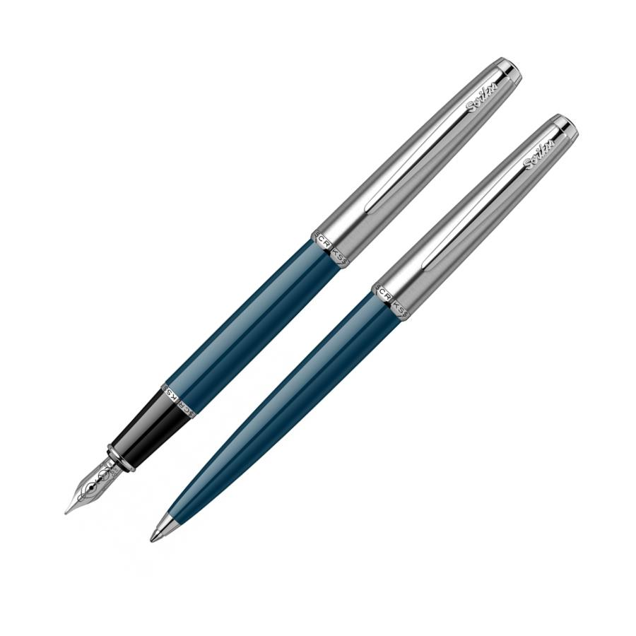 Scrikss 78 Dolma ve Tükenmez Kalem Takımı Lacivert Kutu