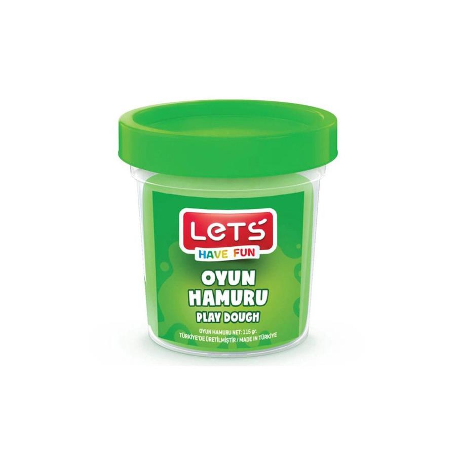 LETS Tek Renk  Oyun Hamuru Yeşil 115 gr.