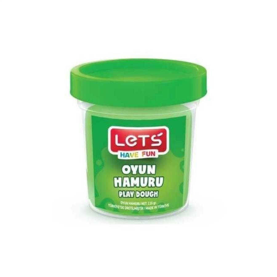 LETS Tek Renk  Oyun Hamuru Neon Yeşil 115 gr.