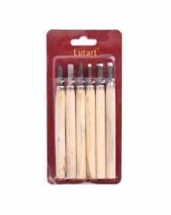 Lutart 6'Lı Ahşap Oyma Seti  La-7006