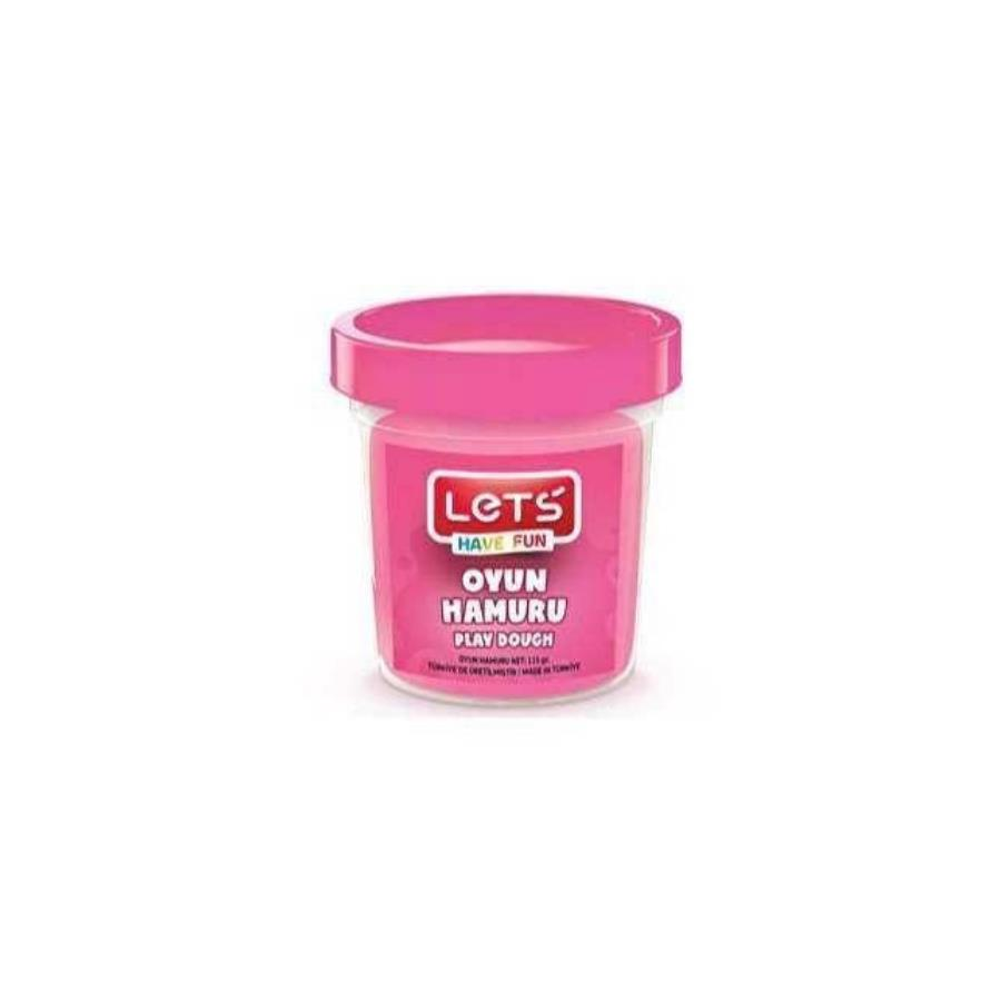 LETS Tek Renk  Oyun Hamuru Neon Pembe 115 gr.