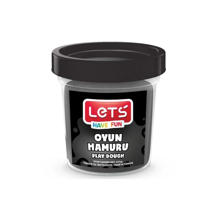 LETS Tek Renk  Oyun Hamuru Siyah 115 gr.