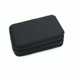 BBack 3 Fermuarlı Kalem Çantası Siyah 741