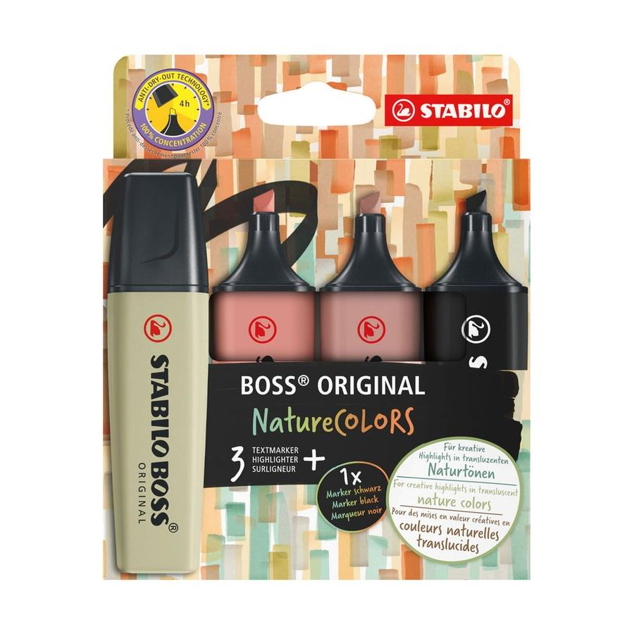 Stabilo Boss Doğa Renkleri 4lü Fosforlu Kalem Seti