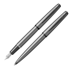 Scrikss 78 Mat Gri Dolma ve Tükenmez Kalem Takımı