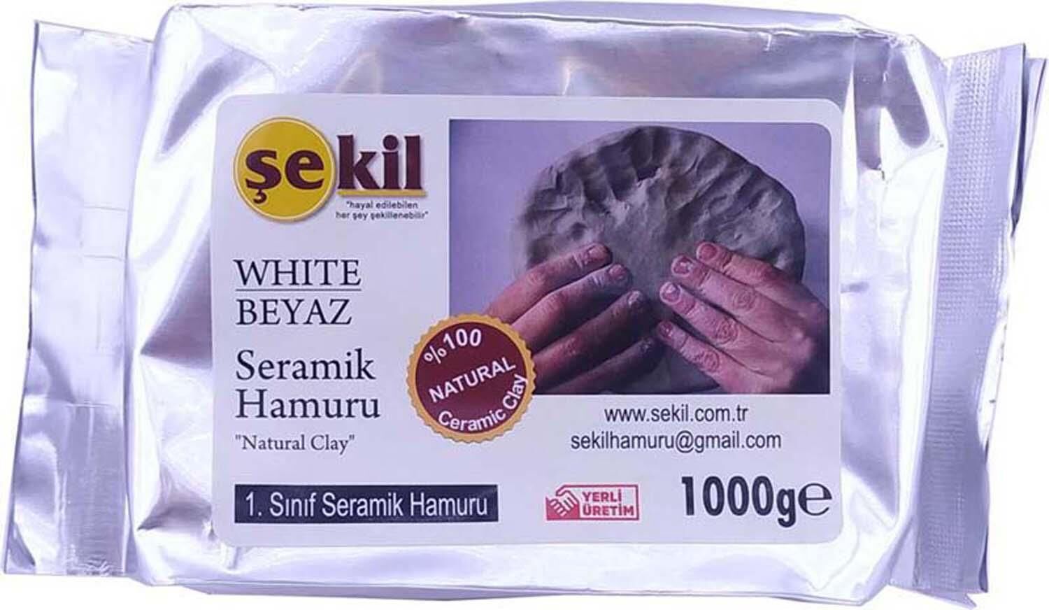 Şekil Seramik Hamuru 1000G Beyaz