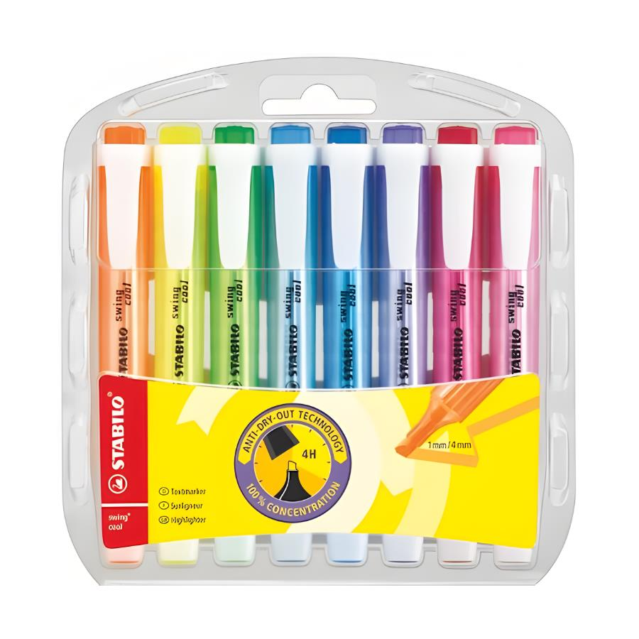 Stabilo Fosforlu Kalem Swing Cool Kalem Tipi Pastel 8li