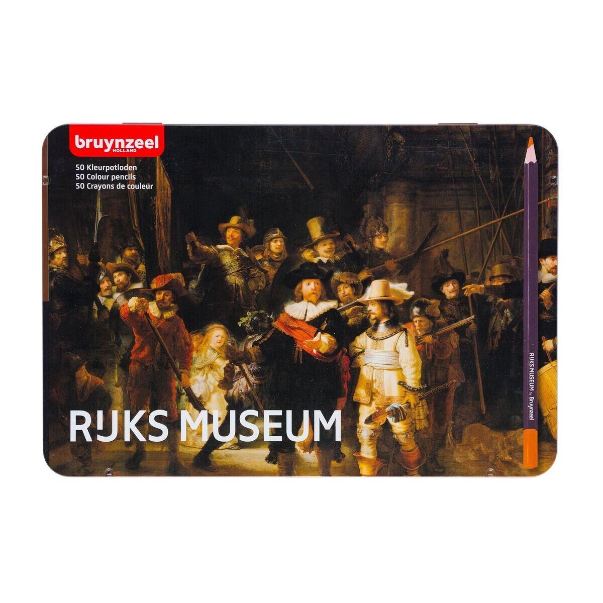 Bruynzeel Rijks Museum Kuru Boya Kalem Seti 50 Renk Night Watch Metal Kutu