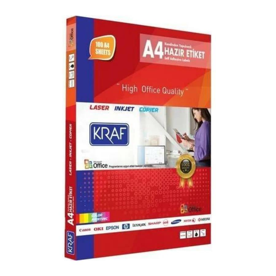 Kraf Laser Etiket 210X148.5mm Kf-2102
