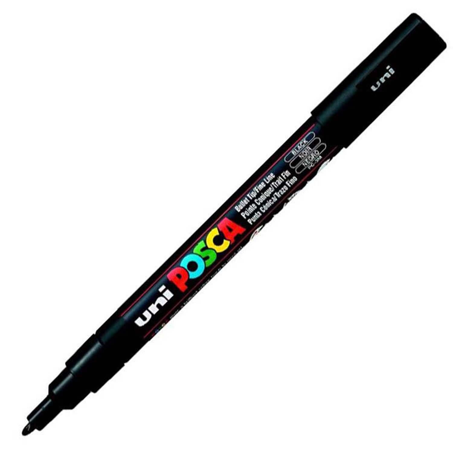 Unı Posca Pc-3M 0.9-1.3 Sıyah Su Bazlı Markor
