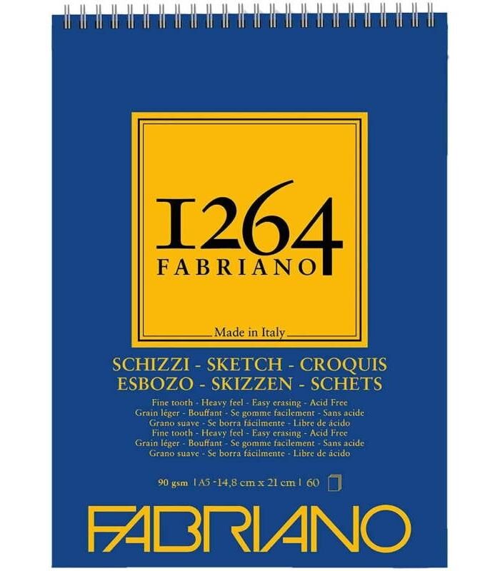 Fabriano 1264 Sketch Paper 90gr 60yp A5 Sp. Eskiz Defteri 19100636