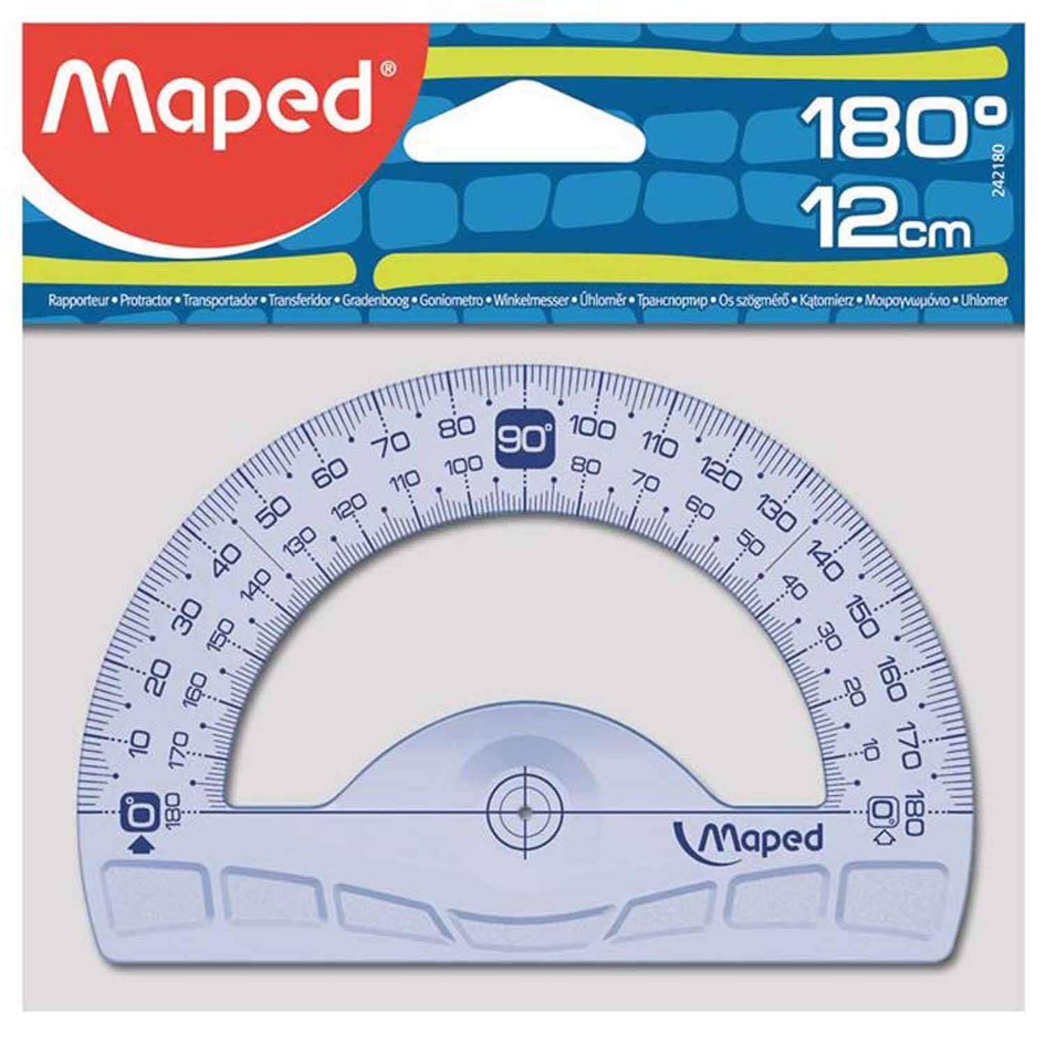 Maped Gönye 180 Derece Plastik 12cm Şeffaf 242180