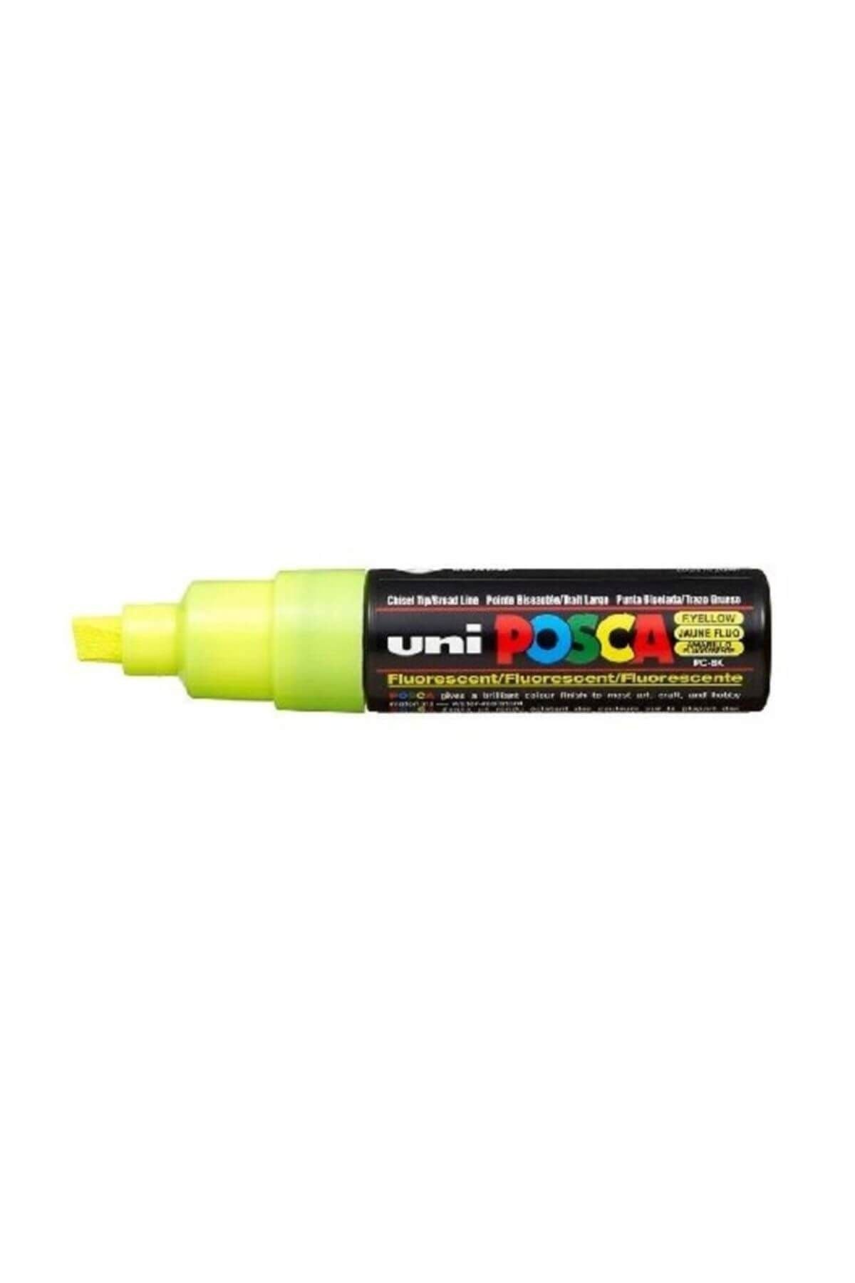 Unı Posca Pc-8K 8.0 Fosforlu Sarı Su Bazlı Markor