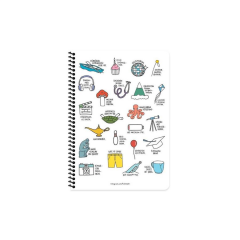 Keskin Hisli Şeyler A4 80yp Kareli Spiralli Stickerli Defter