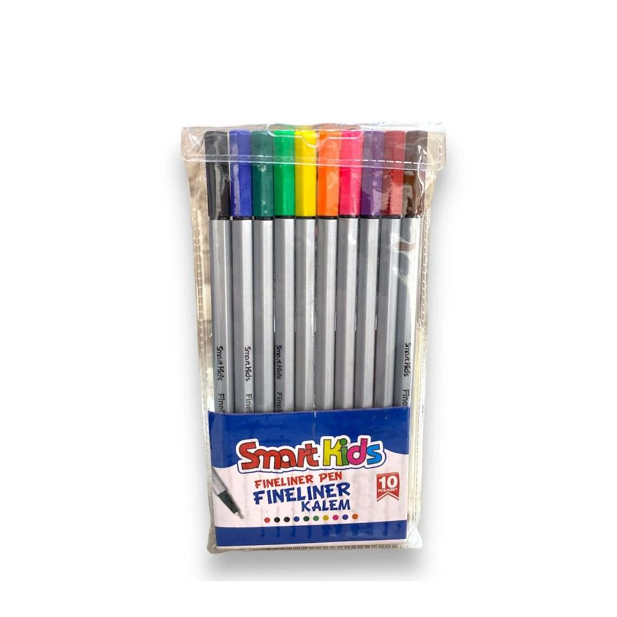 Smart Kids Fineliner Kalem 10 Renk Pvc Paket 3563