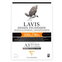 Clairefontaine A3 Lavis Çizim Bloğu 200Gr 20Yp