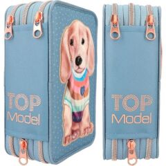 Top Model 3 Katlı Dolu Kalem Kutusu Köpekli