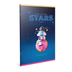 Gıpta Stars A4 80yp Tel Dikişli Karton Kapaklı Çİzgili Defter