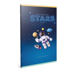 Gıpta Stars A4 80yp Tel Dikişli Karton Kapaklı Çİzgili Defter