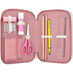 Top Model 3 Katlı Dolu Kalem Kutusu Alpaka