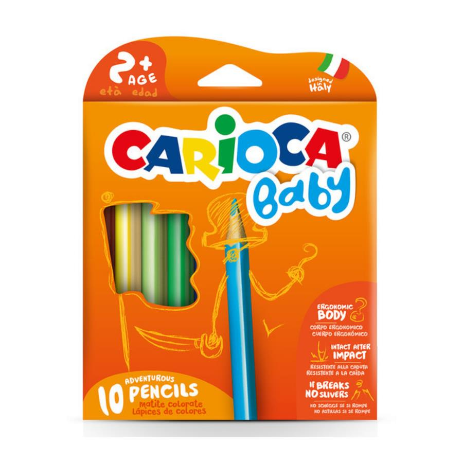 Carioca Jumbo Üçgen Bebek Kuru Boya Kalemi 10lu 42819