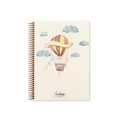 Keskin Color La Plume Balloons 17x24 Kareli Sert Kapaklı Spiralli Defter