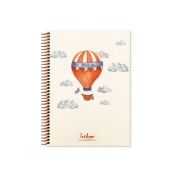 Keskin Color La Plume Balloons 17x24 Kareli Sert Kapaklı Spiralli Defter
