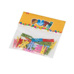 Puti Ahşap Küçük Renkli Mandal