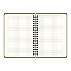 Keskin 17X24 100yp Kareli Spiralli Premier Defter Haki