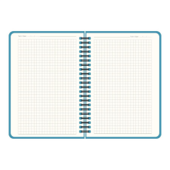 Keskin 17X24 100yp Kareli Spiralli Premier Defter Mavi