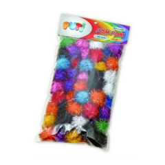 Puti Pom Pom Metalik 30mm 4490