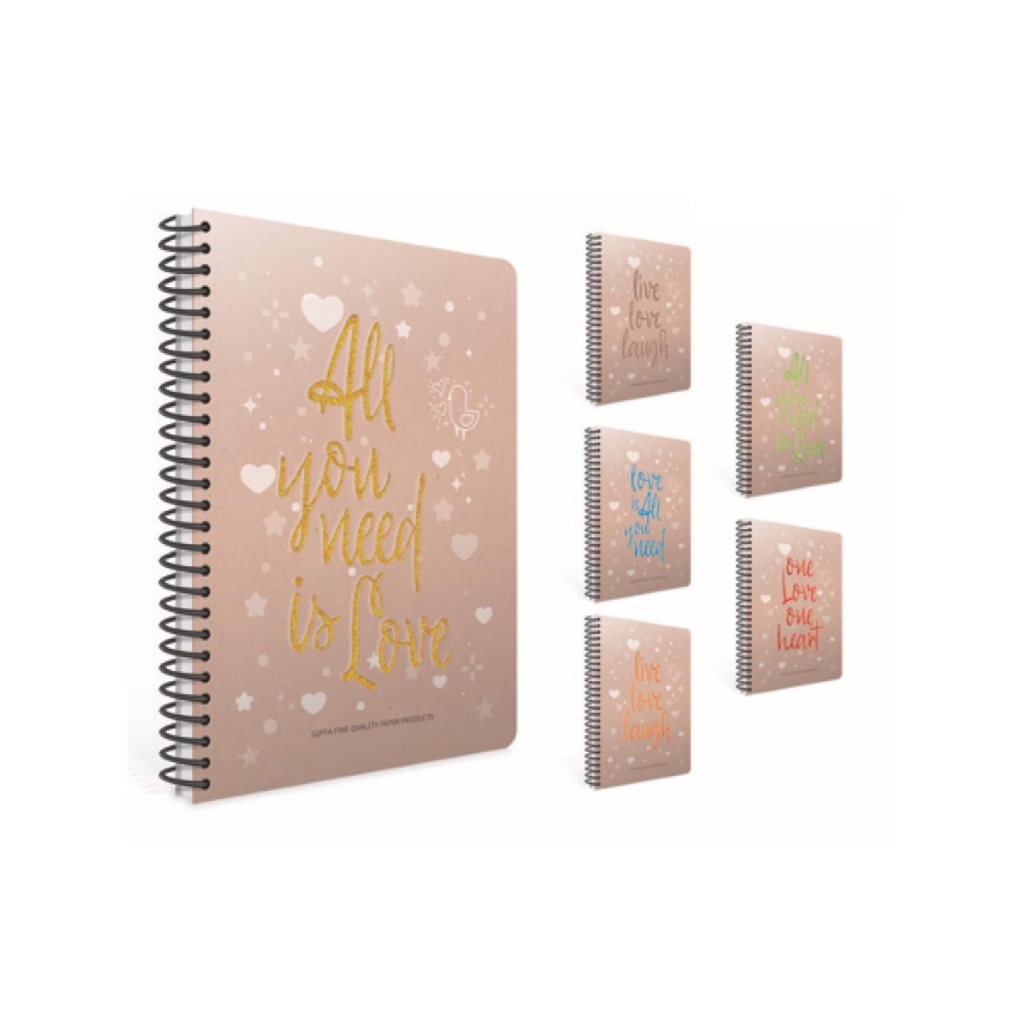 Gıpta Love Book 17X24 120yp Kareli Sp Sert Kapak Defter 5371