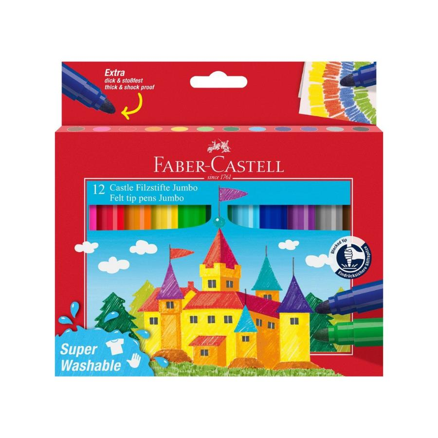 Faber-Castell Castle Jumbo Keçeli Kalem 12 li