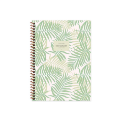 Keskin 16.5x22.5 Spr. La Plume Leaves Krt.Kpk. 80yp Kareli Defter