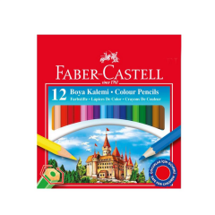 Faber Castell Kuruboya Kalemi 12 Renk Yarım Boy