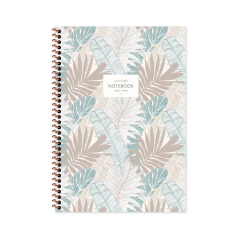 Keskin A4 80yp Kareli Karton Kp.Spr.La Plume Leaves Defter