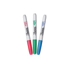 Sharpie Fine Permanent Markör 3lü Açık Metalik Renkler Kırmızı Yeşil Mavi
