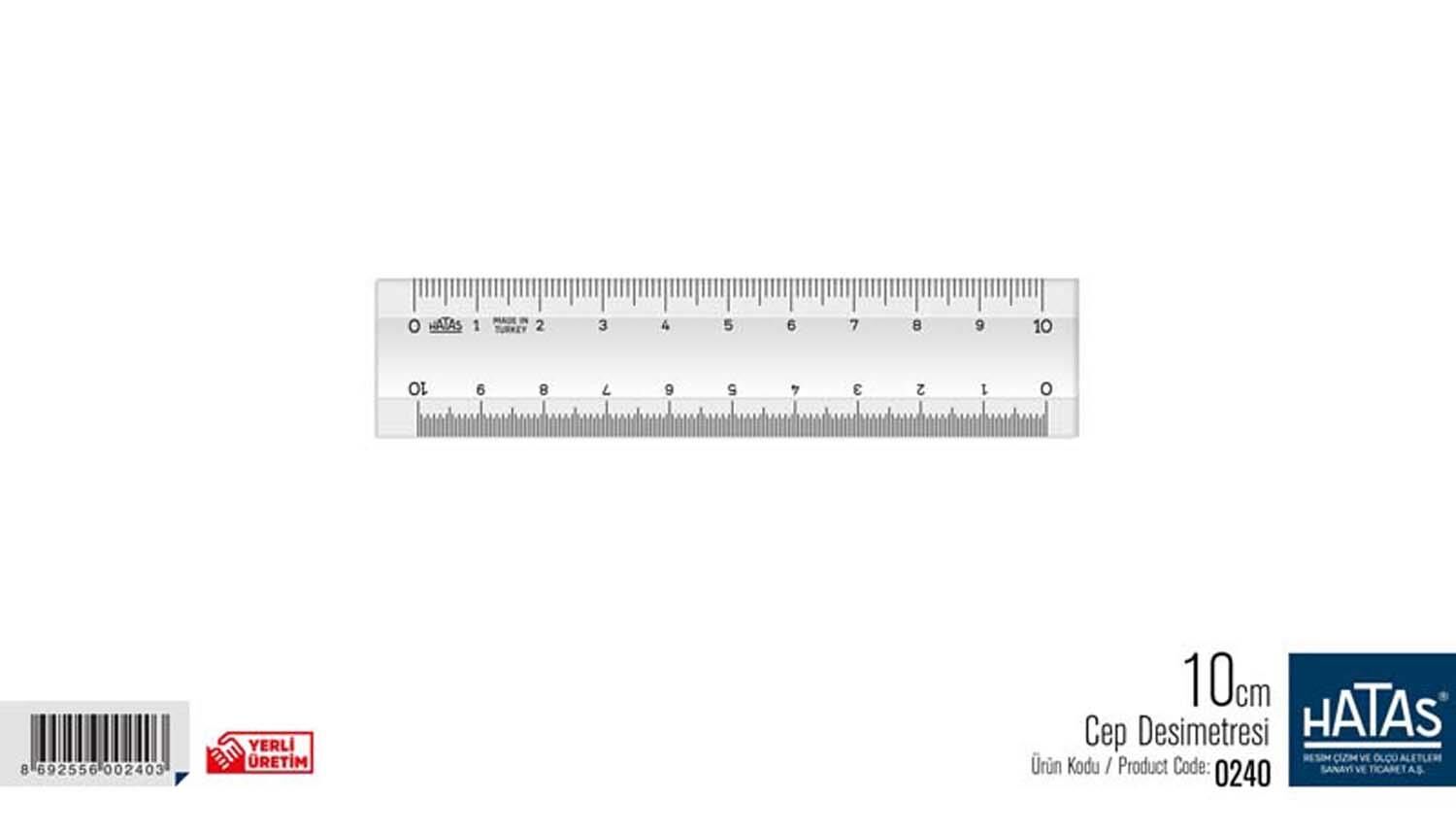 Hatas Cep Desımetre 10Cm Kod:0240
