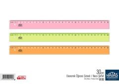 Hatas 30Cm Neon Seffaf Cetvel